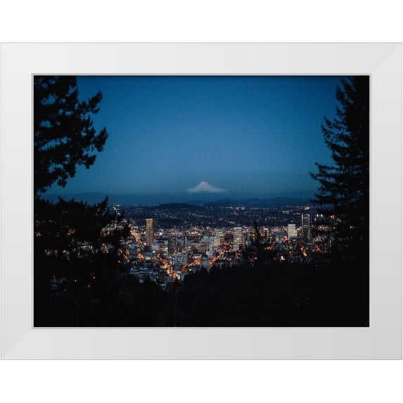 Mead, Adam 24x19 White Modern Wood Framed Museum Art Print Titled - Pacific Northwest Oregon XIV