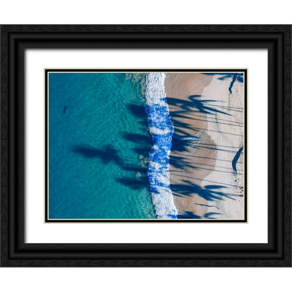 Mead, Adam 32x25 Black Ornate Wood Framed with Double Matting Museum Art Print Titled - Hawaii View VI