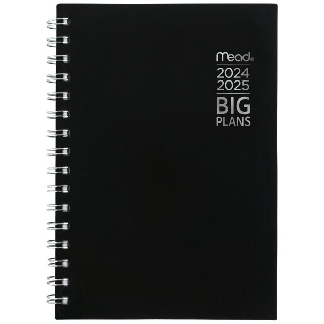 Mead BIG PLANS Academic 20242025 Weekly Monthly Planner Black Small 5