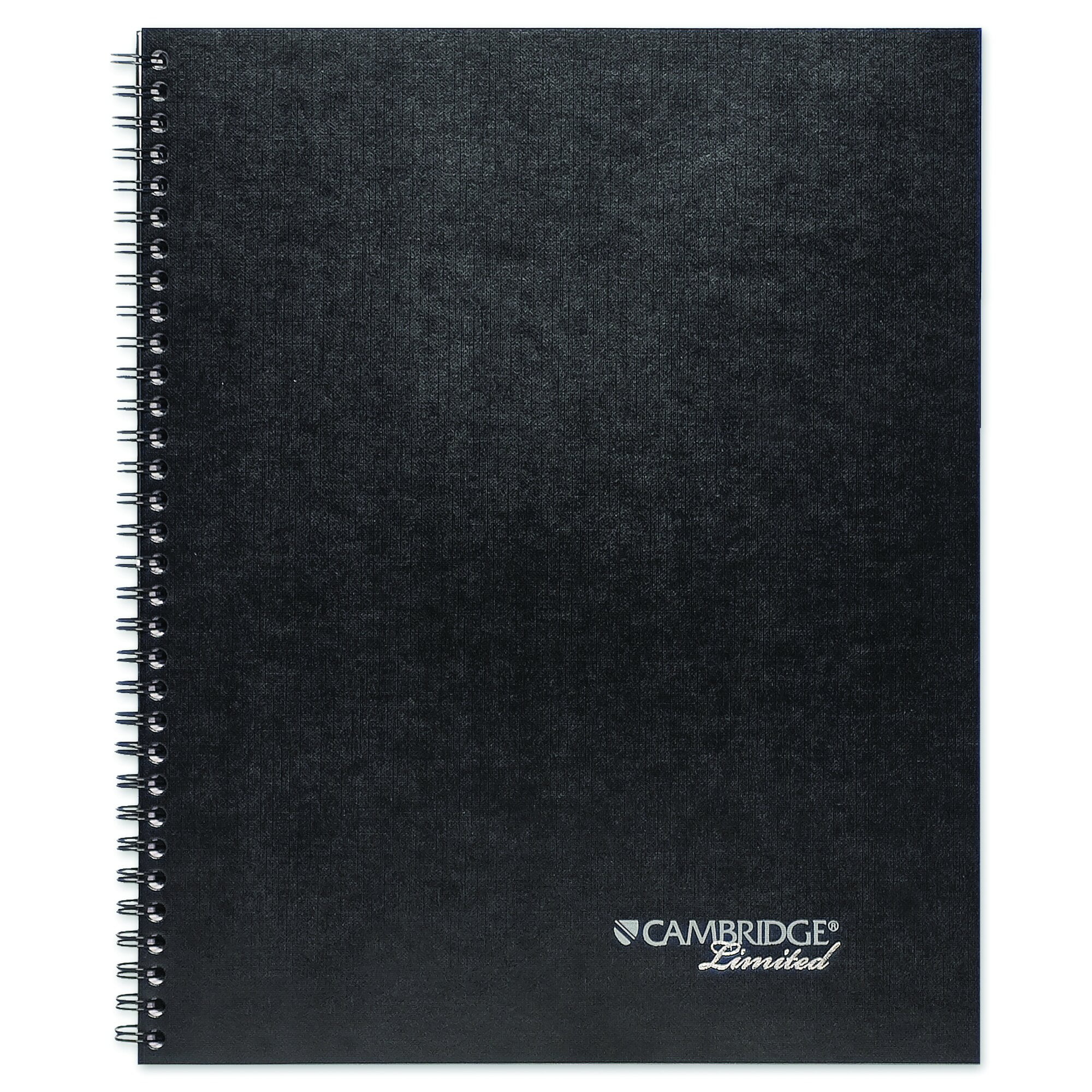 Elegant Black Linen-Covered Business Notebook 8.27" x 11"