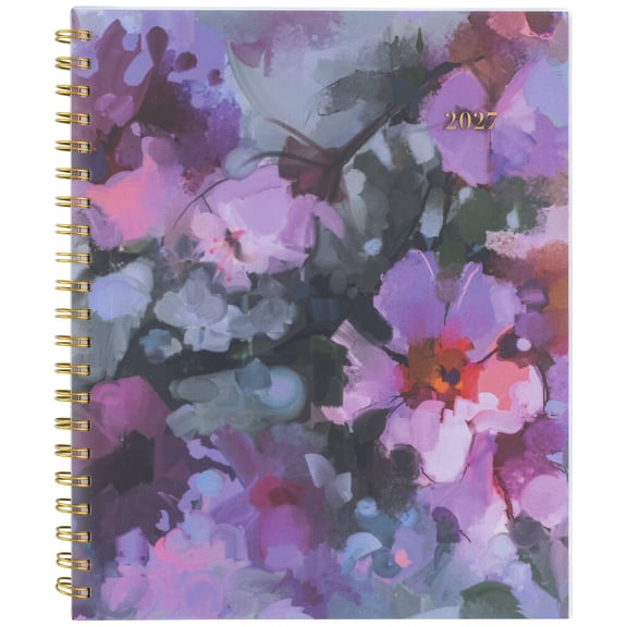 Mead Cambridge Blush Blossom 2027 Weekly Monthly Planner Large 8 12 x 11 -