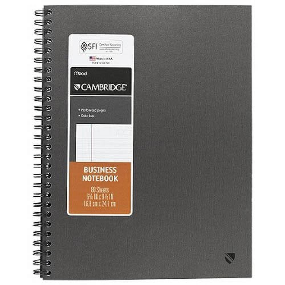 Mead Cambridge Medium Wirebound Ruled Metallic Notebook