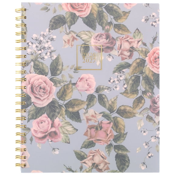 Mead Cambridge Tea Rose Academic 2026-2027 Weekly Monthly Planner Large 8 12 x