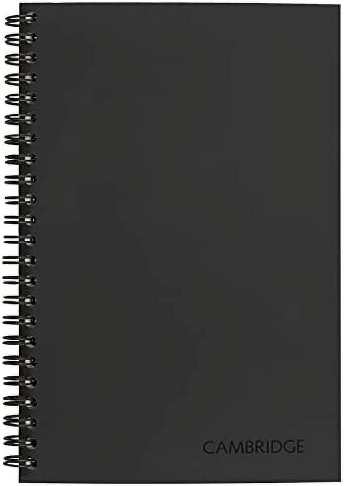 Mead Cambridge Wirebound Business Notebook, Ruled, 47/8" x 8", 80 White Sheets per Pad, Gray