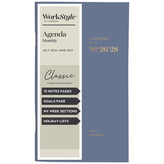 Mead Cambridge WorkStyle Classic Academic 2026-2028 Two Year Monthly Planner