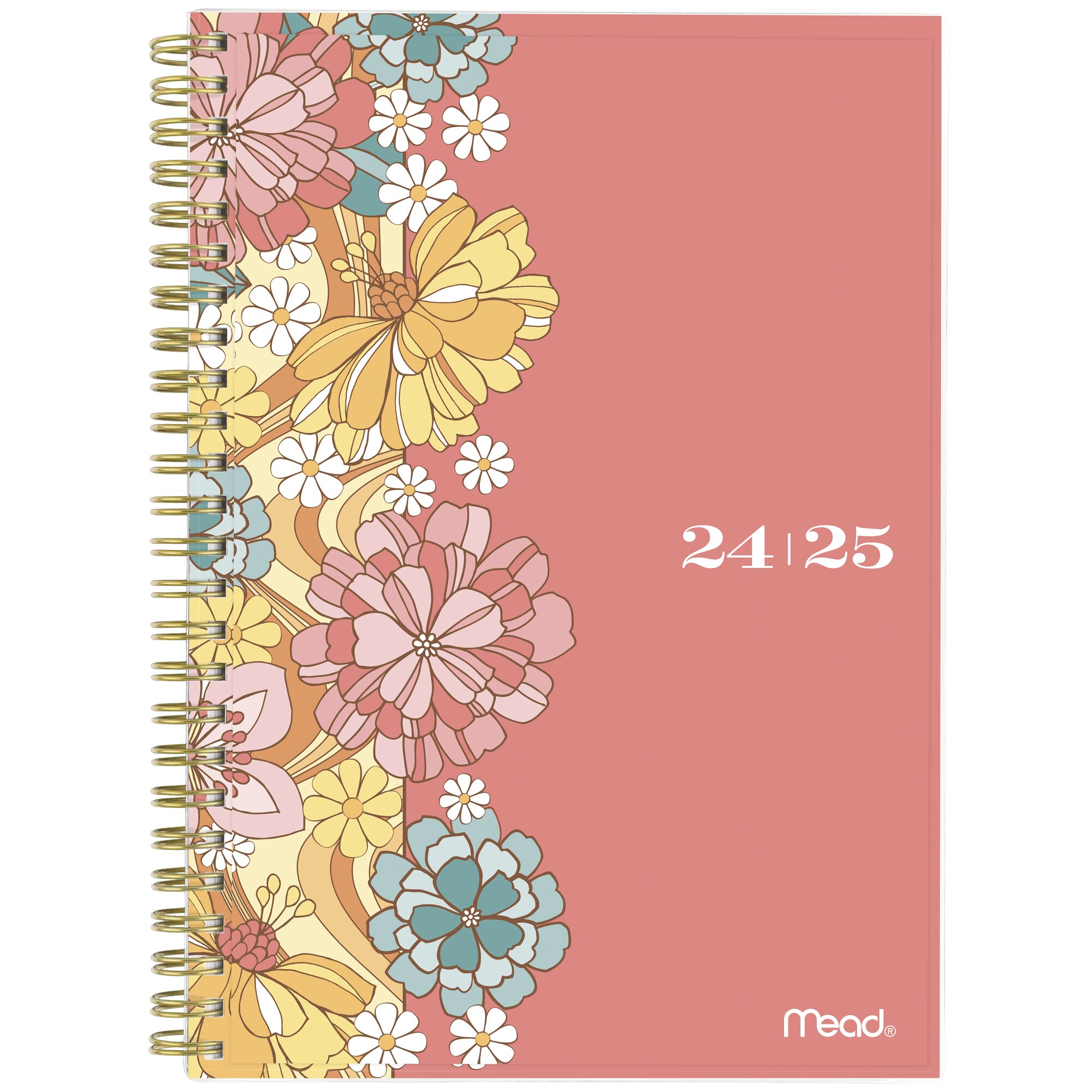 Mead Caprice Academic 2024-2025 Customizable Weekly Monthly Planner Coral Floral - Walmart.com