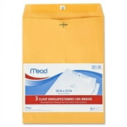 Mead Clasp Envelopes 10"X13" 3/Pkg-Heavy Kraft