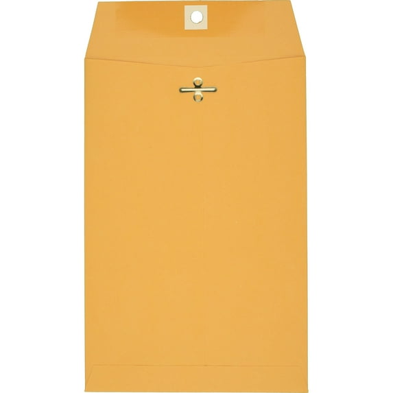 Mead Clasp-Gummed Catalog Envelopes, 6" x 9", Brown Kraft, 100 Count (CO955)