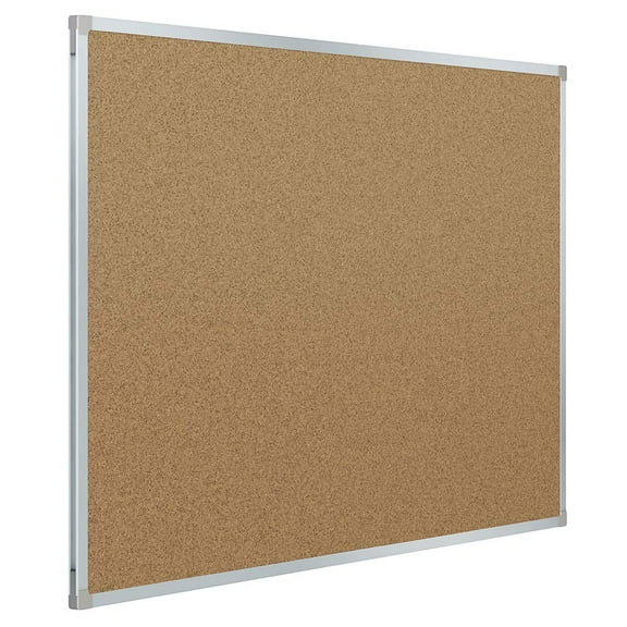 Mead Classic Corkboard, Framed Bulletin Board, 4' x 3', Cork Board, Aluminum Frame (85362)