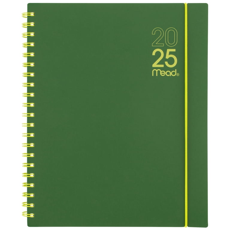 Mead Color Pop 2025 Weekly Monthly Planner, Green, 8.5