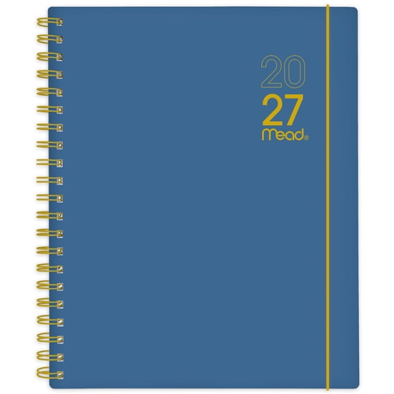 Mead Color Pop 2027 Weekly Monthly Planner, Denim Blue, Large, 8.5" x 11"