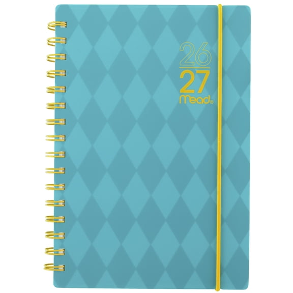 Mead Color Pop Academic 2026-2027 Weekly Monthly Planner Turquoise Small 5 12 x