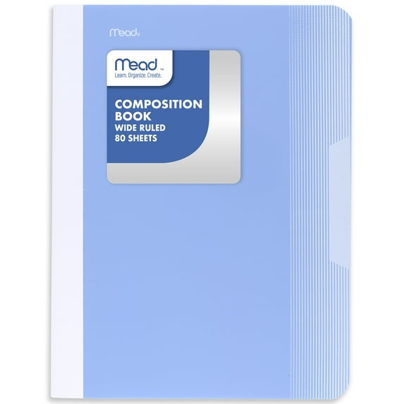Mead Composition Book, College Ruled, 80 Sheets, 7.5" x 9.75", Pastel Blue