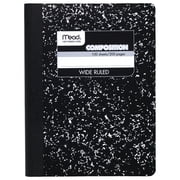 Mead 09910 9.75 in. x 7.5 in. Sheets Wide/Legal Rule Composition Book - Black Cover