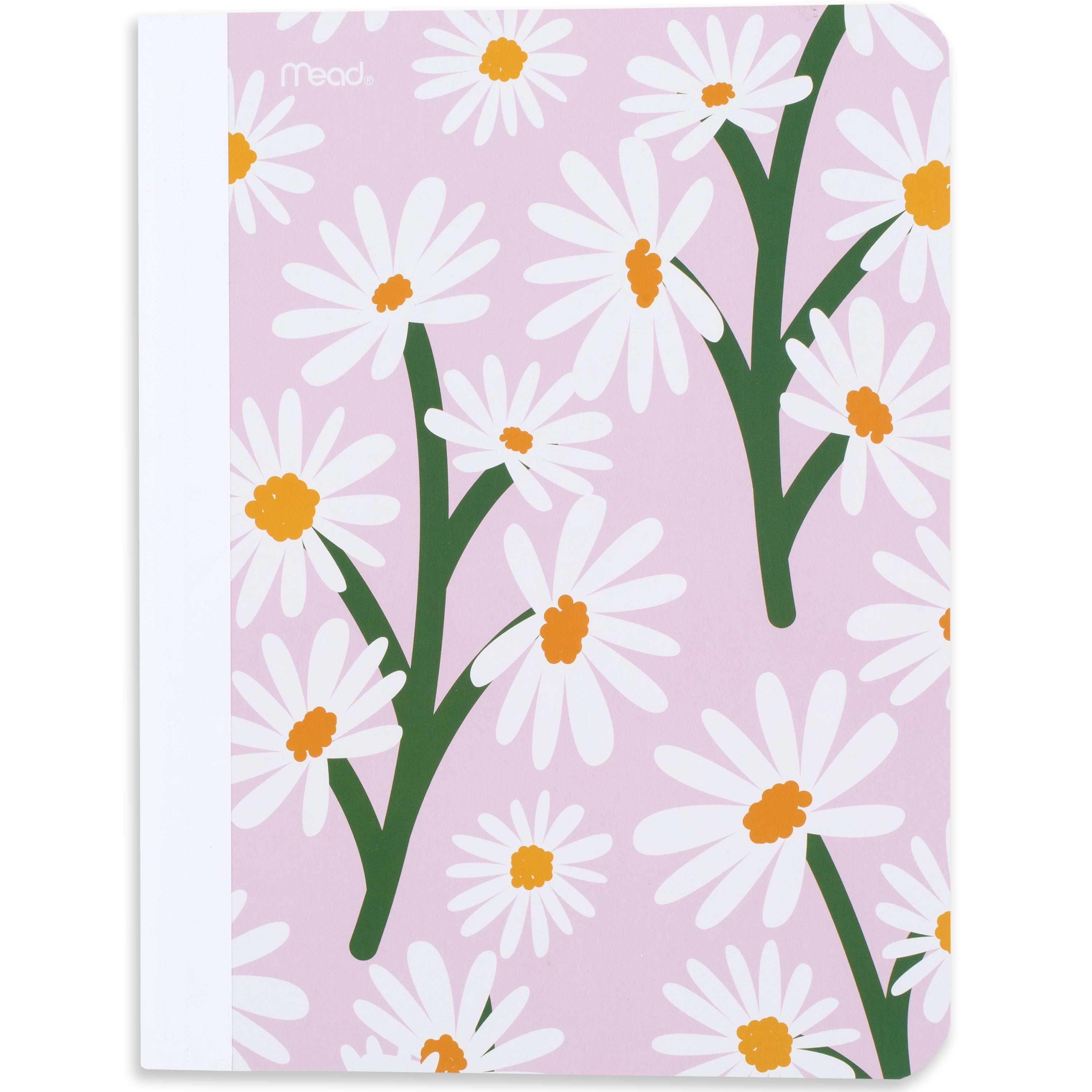 Mead Ribbit Composition Book, College Ruled, 80 Sheets, 7.5" x 9.75", Daisies