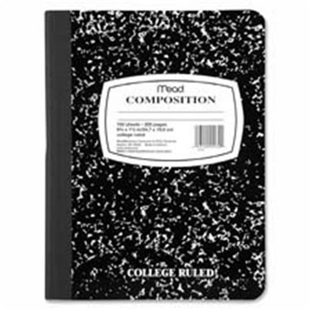 Mead Compostion Book- Bookbound- 7-.50in.x9-.50in.- Black Marble