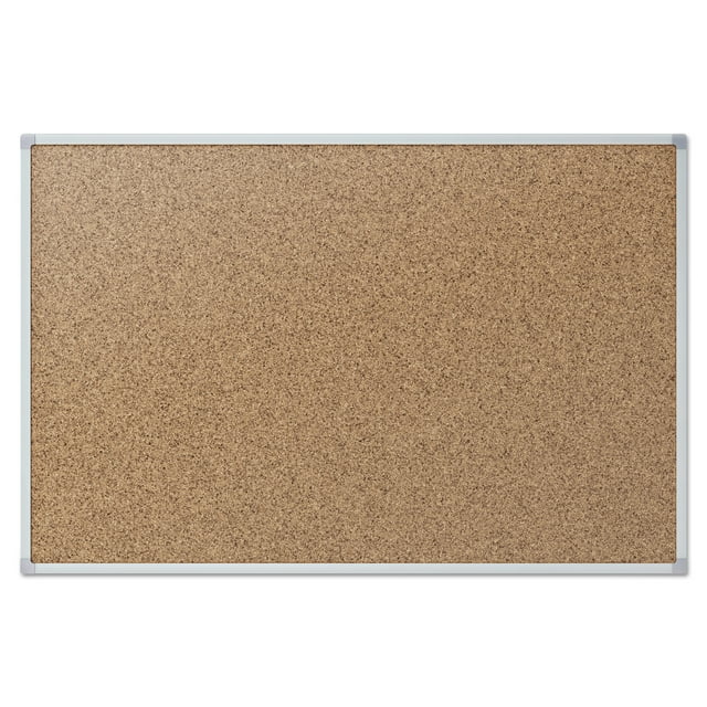 Mead Cork Bulletin Board, 96 x 48, Silver Aluminum Frame MEA85364