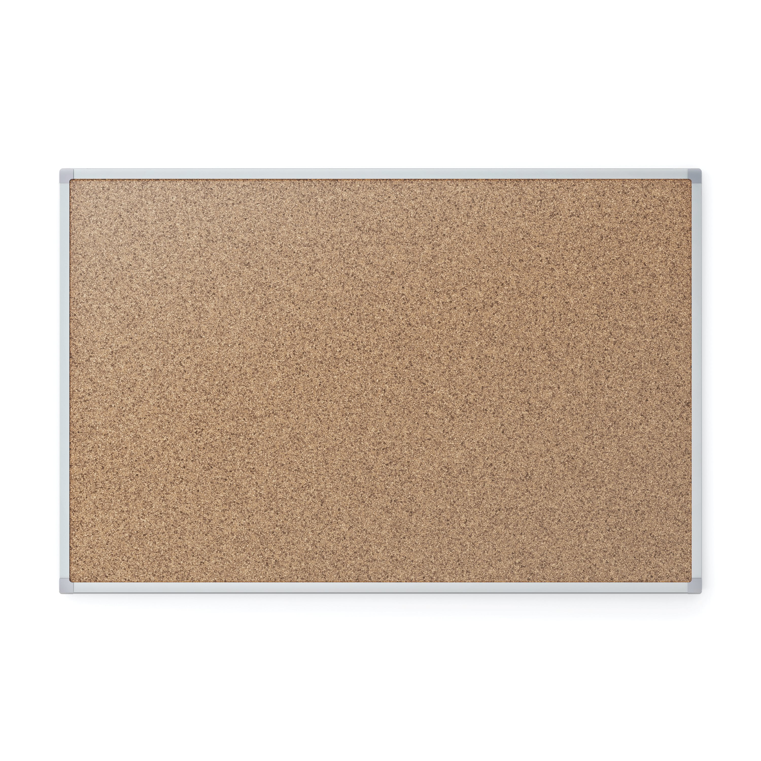 Mead Cork Bulletin Board, Silver Aluminum Frame, 4' x 3', (85362)