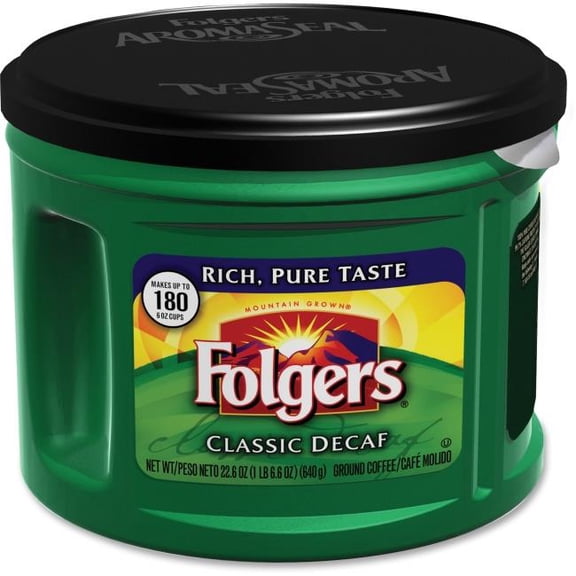 Mead FOL00374CT 22.6 oz Classic Decaf Folgers Coffee