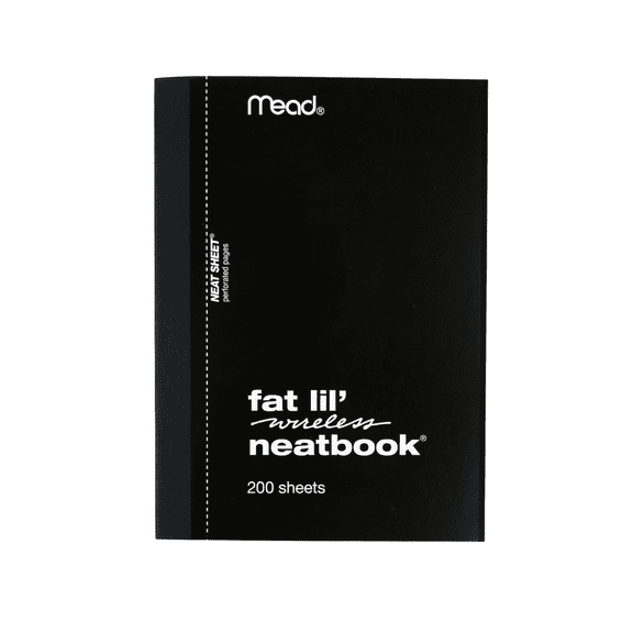 Mead Fat Lil' Neatbook: 4 in. x 5-1/2 in. (Black)