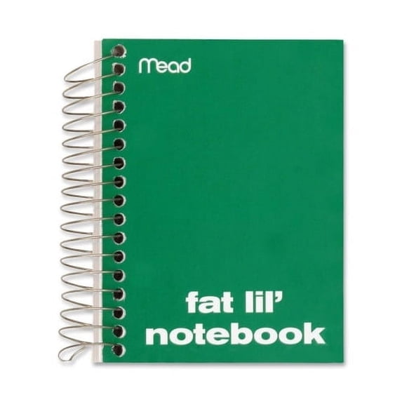 Mead Fat Lil' Notebook 200 Sheets - Wire Bound - 4" x 5 1/2" - White Paper - Assorted Cover - Cardboard Cover - Perforated - 1Each