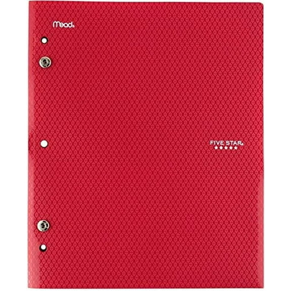 Mead Five Star 2 Pocket Attach-a-Folder Red