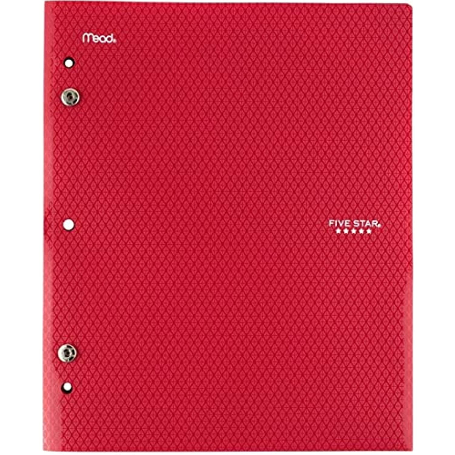 Mead Five Star 2 Pocket AttachaFolder Red