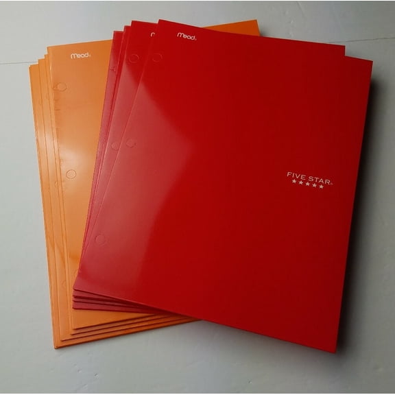 Mead Five Star 4 Pocket Laminated Paper Folder with useful information on inside