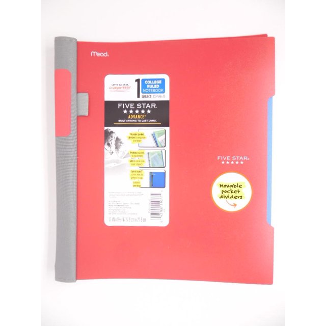 Mead Five Star Advance 1 Subject College Ruled Notebook 100 Sheets