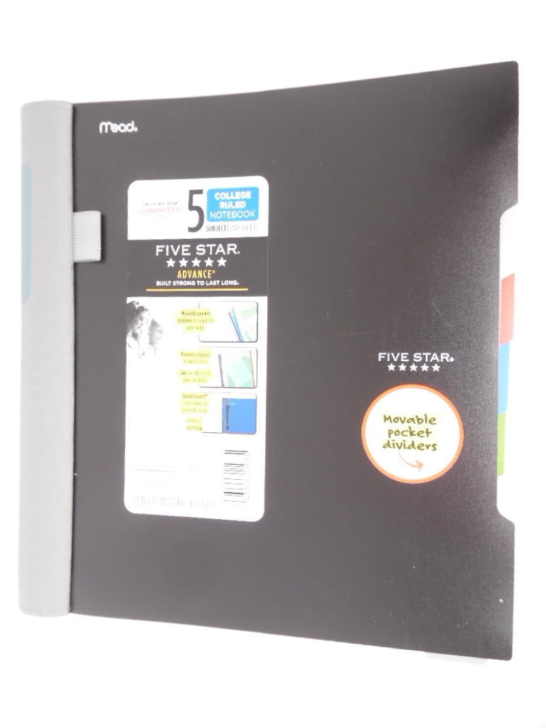 Mead Five Star Advance 5 Subject College Ruled Notebook 200 Sheets