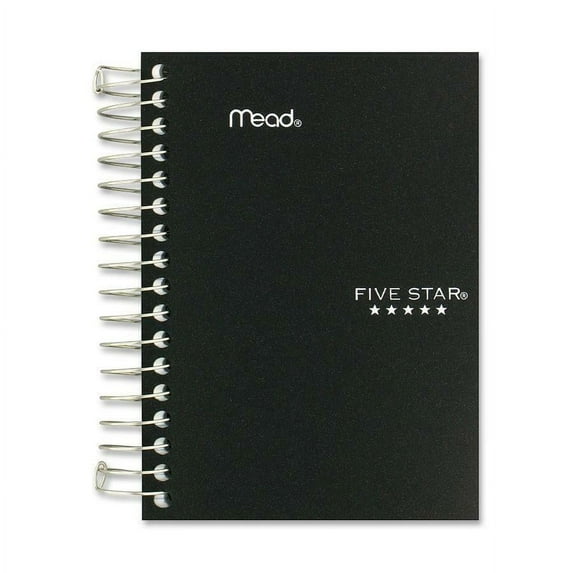 Mead Five Star Fat Lil' Wirebound Notebook - 200 Pages - Plain - Coilock - 4" x 5 1/2" - Assorted Cover - Poly Cover - Perforated, Durable Cover, Easy Tear - 1 Each | Bundle of 5