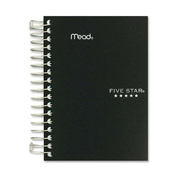 Mead Five Star Fat Lil' Wirebound Notebook - 200 Pages - Plain - Coilock - 4" x 5 1/2" - Assorted Cover - Poly Cover - Perforated, Durable Cover, Easy Tear - 1 Each | Bundle of 5