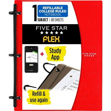 " Mead Five Star Flex 1 Subject College Ruled 08120, Color Sent is Random "
