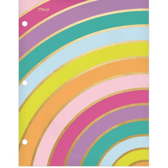 Mead Five Star Folder, Gold, Letter Size, Top Tab