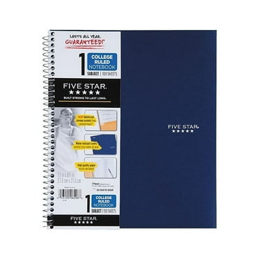 Pen+Gear 1 Subject Notebook, Black with Foil Checkers, 8