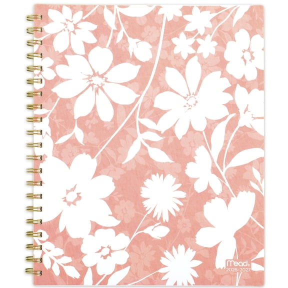 Mead Flower Patch Academic 2026-2027 Weekly Monthly Planner Large 8 12 x 11 -
