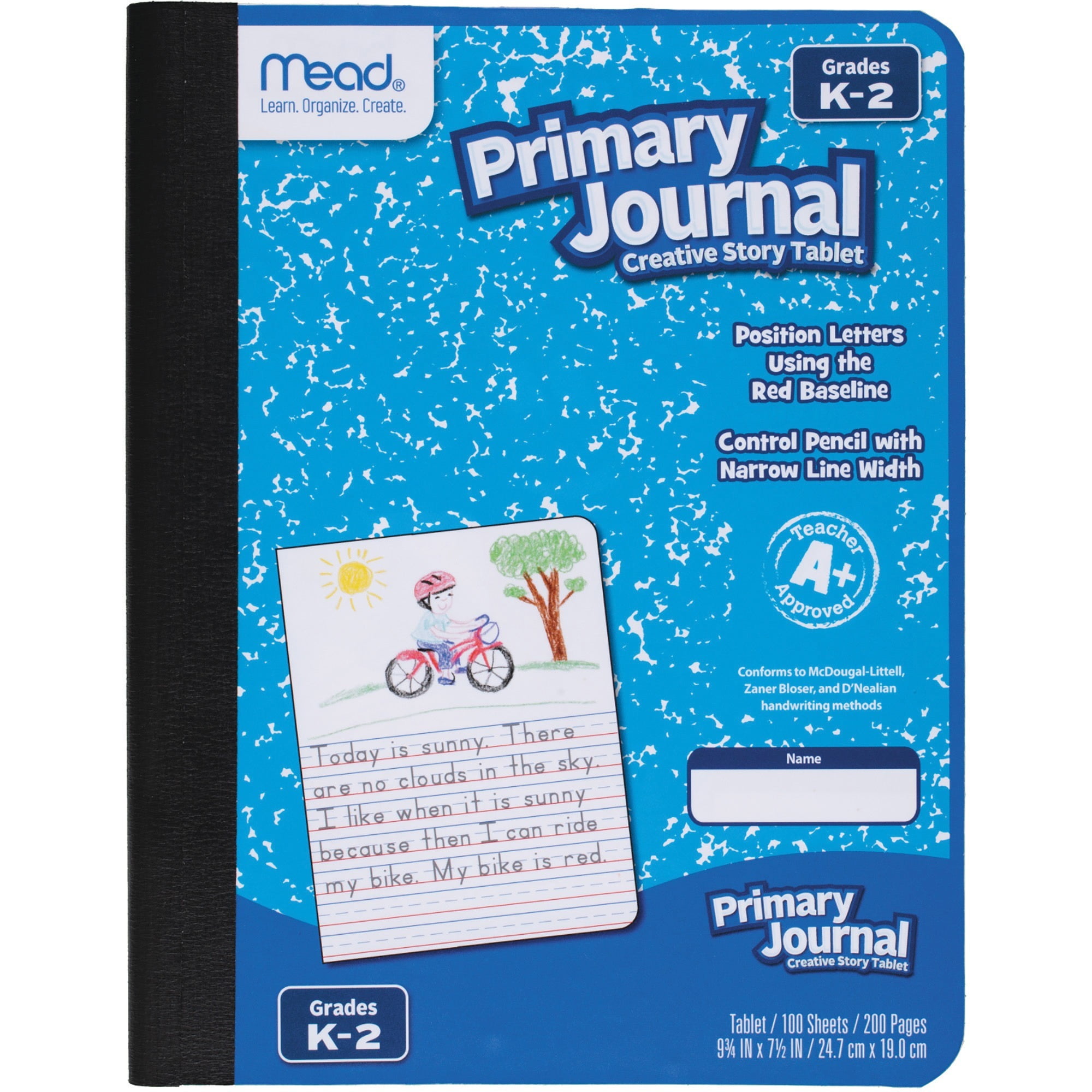 Mead Grade K-2 Classroom Primary Journal Story Tablt - 100 Sheets - 7 1/2" X 9 4/5" - Assorted Cover - 12 / Carton
