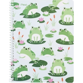 Mead Ribbit 1 Subject Wide Ruled Notebook, 7.5" x 10.5", Frogs, Paper, Spiral, 80 Sheets