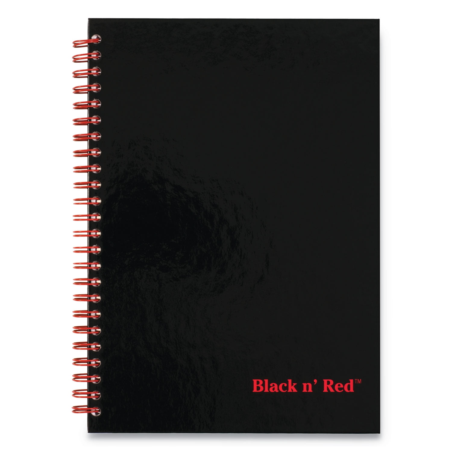 Mead Hardcover Twinwire Notebooks, 1 Subject, Wide/legal Rule, Black/red Cover, 9.88 X 7, 70 Sheets