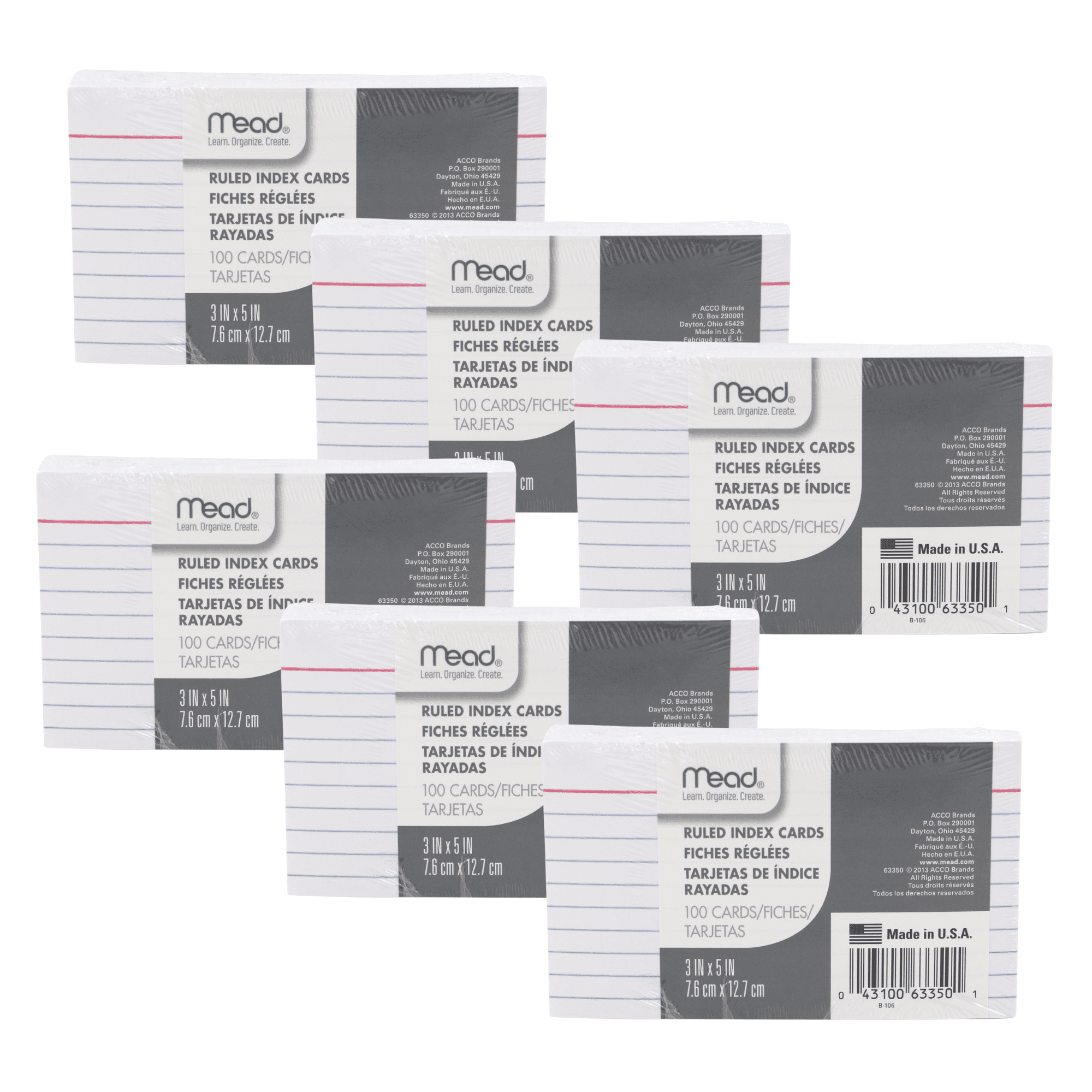 Mead Index Cards in Paper - Walmart.com