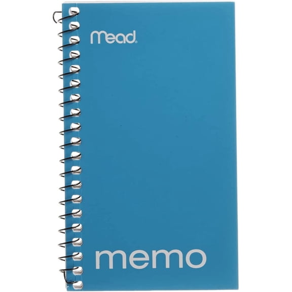 Mead Memo Book, College Ruled, 5 x 3 Inches, Wirebound, 60 Sheets, Assorted (45534)