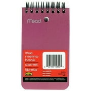 Mead Memo Book Poly Cover 3x5 100 sheets Colors may vary, Single Book