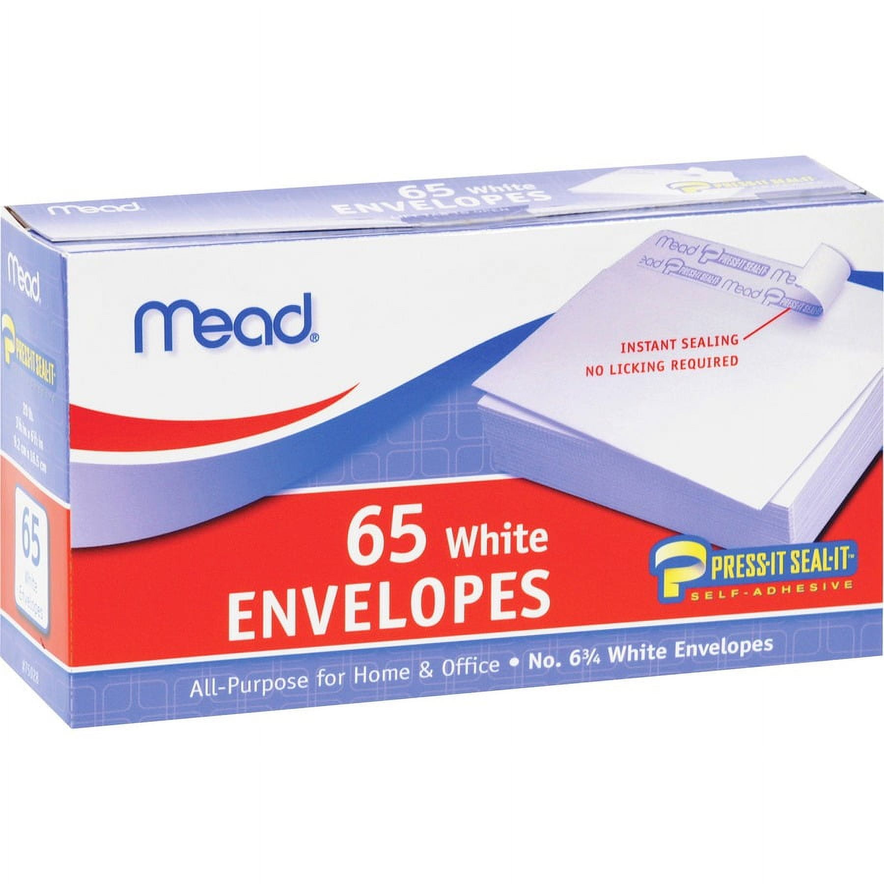 Mead No. 6-3/4 All-purpose White Envelopes - Business - #6 3/4 - 3 5/8 Mead No. 6-3/4 All-purpose White Envelopes - Business - #6 3/4 - 3 5/8