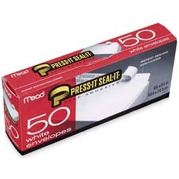 Mead Plain Envelopes- No 6.75- Self-Sealing- White