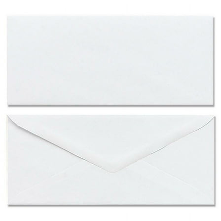 Mead Plain White Envelopes - Business - #6 3/4 - 3 5/8" Width x 6 1/2" Length - Gummed - 100 / Box - White | Bundle of 5 Boxes
