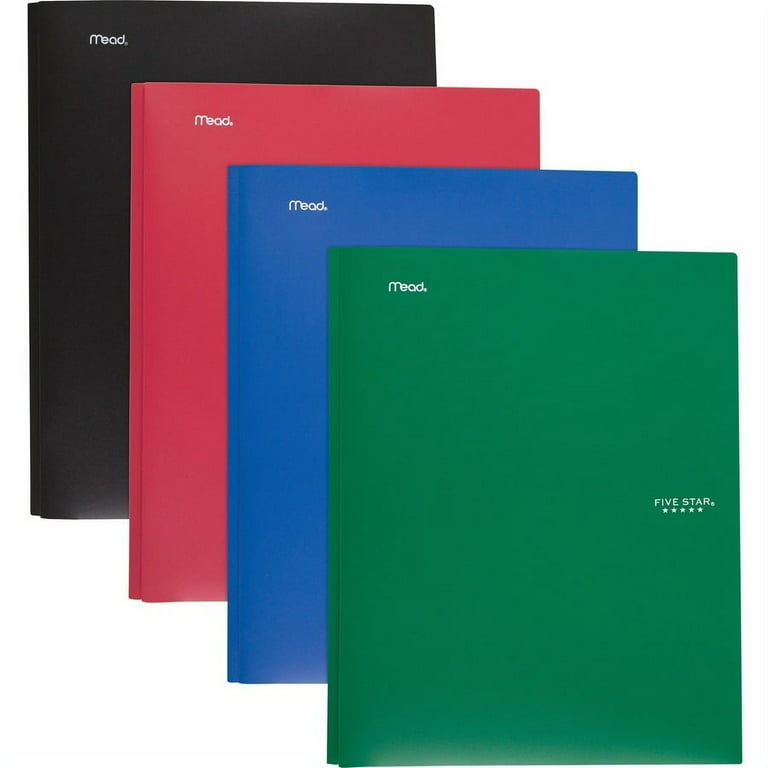 Mead Pocket Folder - 3 x Prong Fastener(s) - 2 Pocket(s) - Assorted - 4 / Pack Mead Pocket Folder - 3 x Prong Fastener(s) - 2 Pocket(s) - Assorted - 4 / Pack