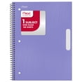 thumbnail image 1 of Mead 1 Subject Wide Ruled Notebook, 8" x 10.5", Pastel Lilac, Poly, Spiral, 100 Sheets, 1 of 7