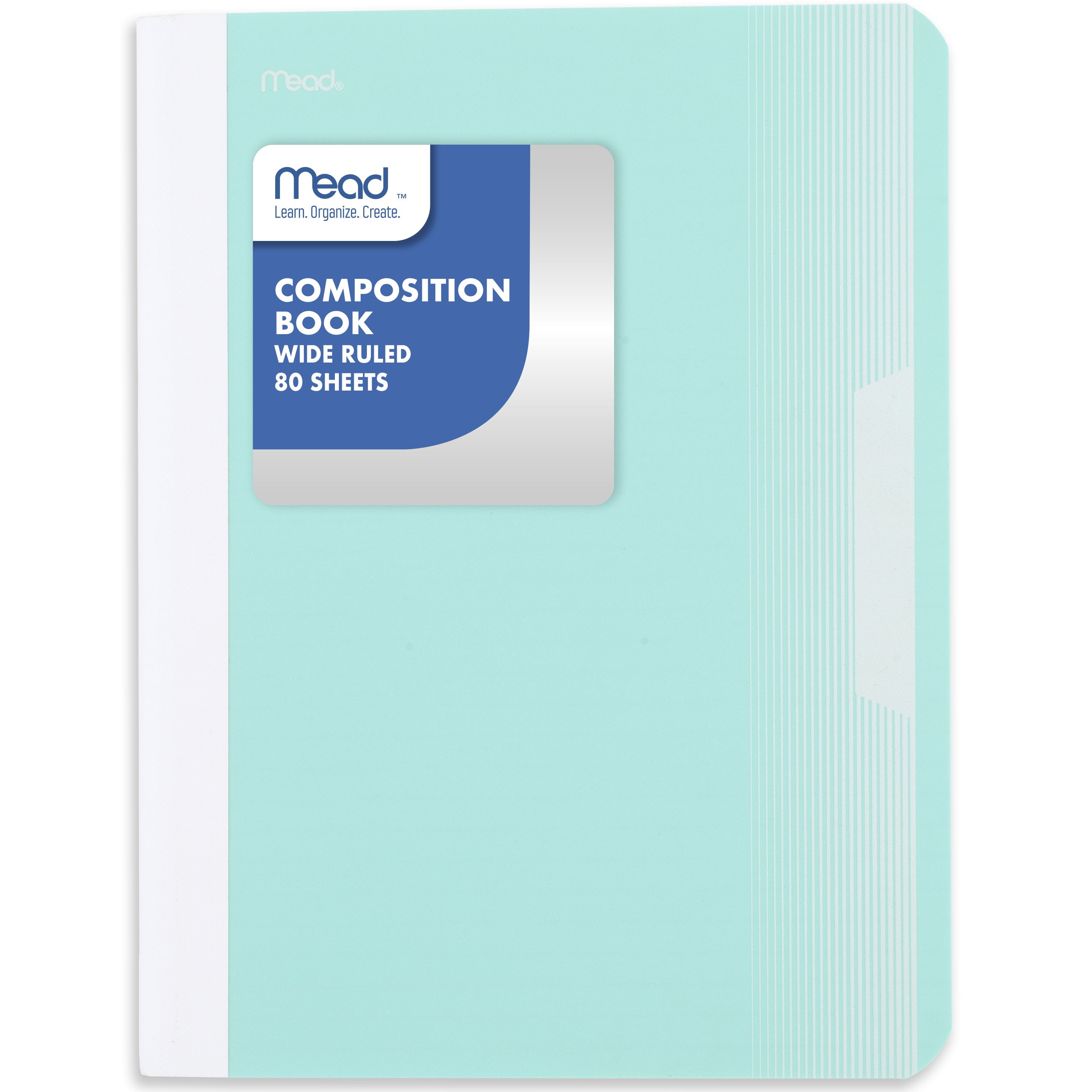 Mead Composition Book, College Ruled, 80 Sheets, Paper, 7.5" x 9.75", Pastel Green
