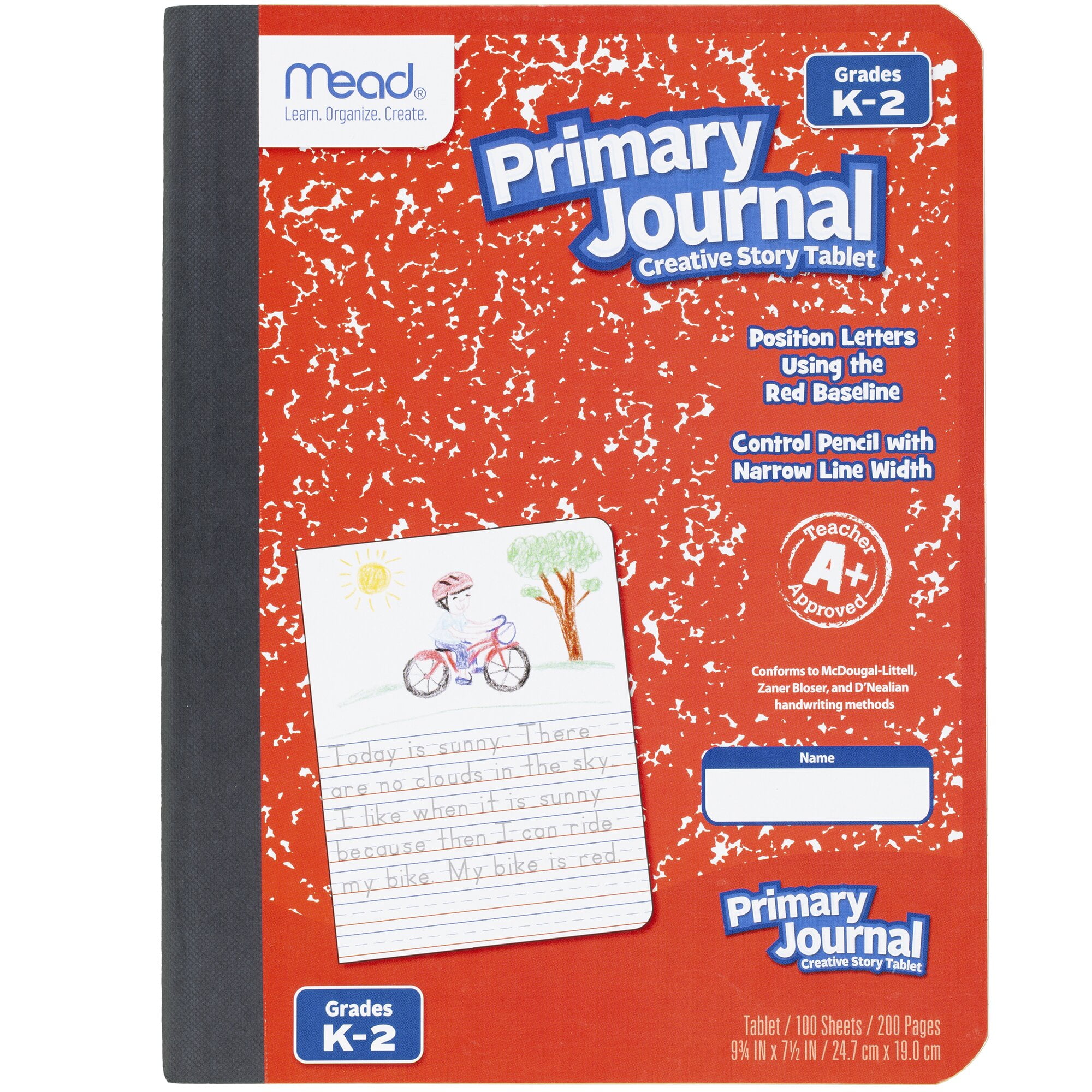 Mead Primary Journal Half Page Ruled Grades K2 7 12 x 9 34 100 Sheets