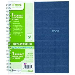 Mead Spiral Notebook, 1 Subject, Quad Ruled, 100 Sheets, Grid Notebook with  Engineering Graph Paper, Home Office & Home School Supplies for College  Students & K-12, 10-1/2 x 8, Blue (05676 